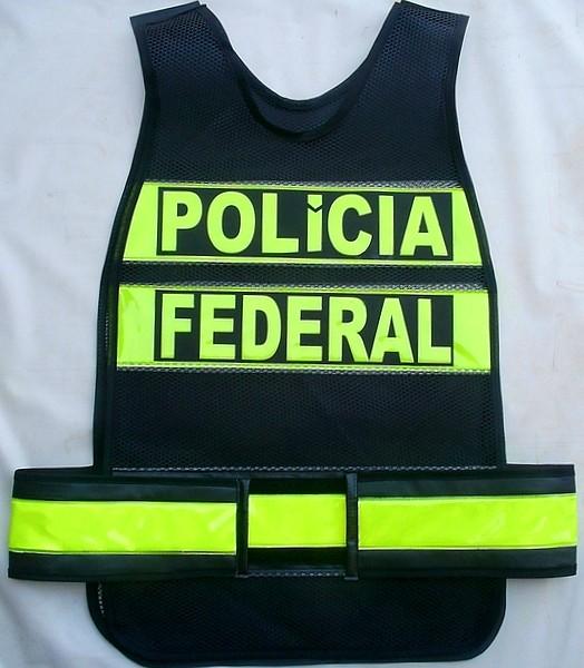 img colete refletivo da Polícia Federal