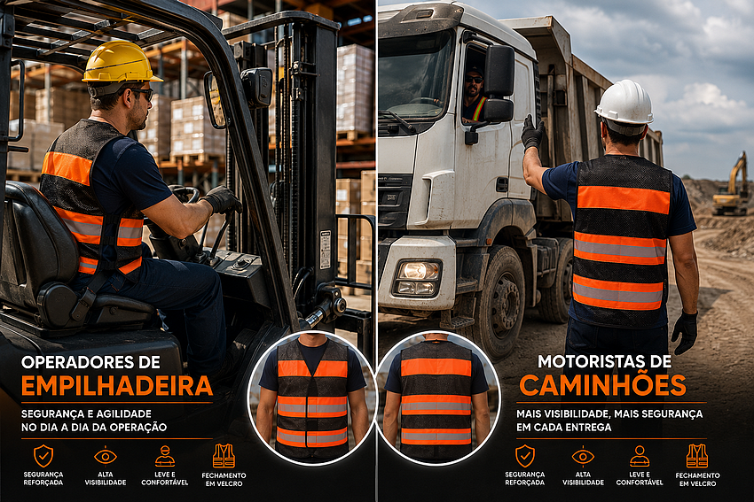 Colete Refletivo Laranja Viraplast