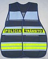 colete refletivo azul claro do transito